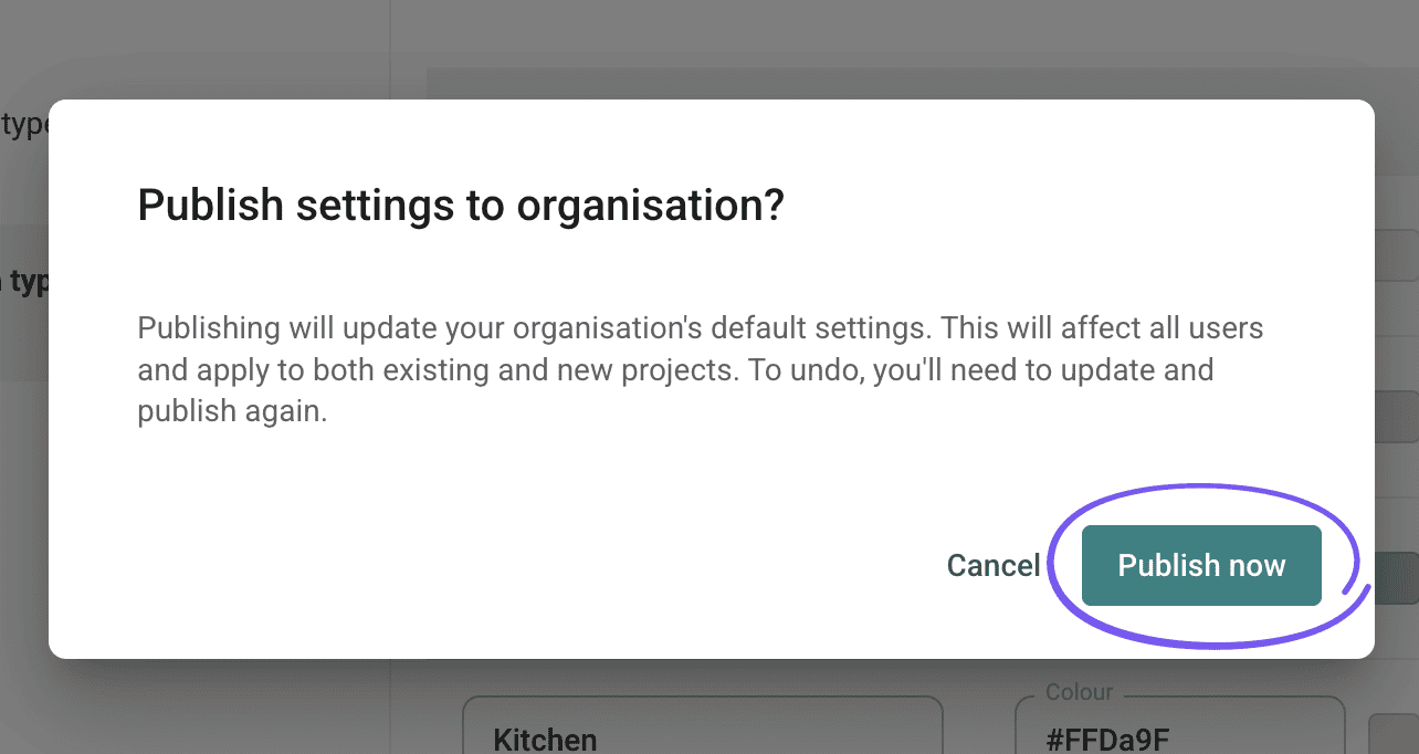 Confirm publishing room types
