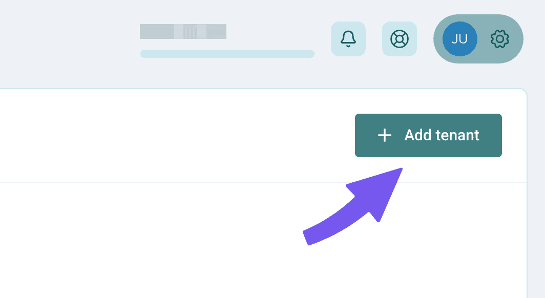 Open Tenants and click New Tenant
