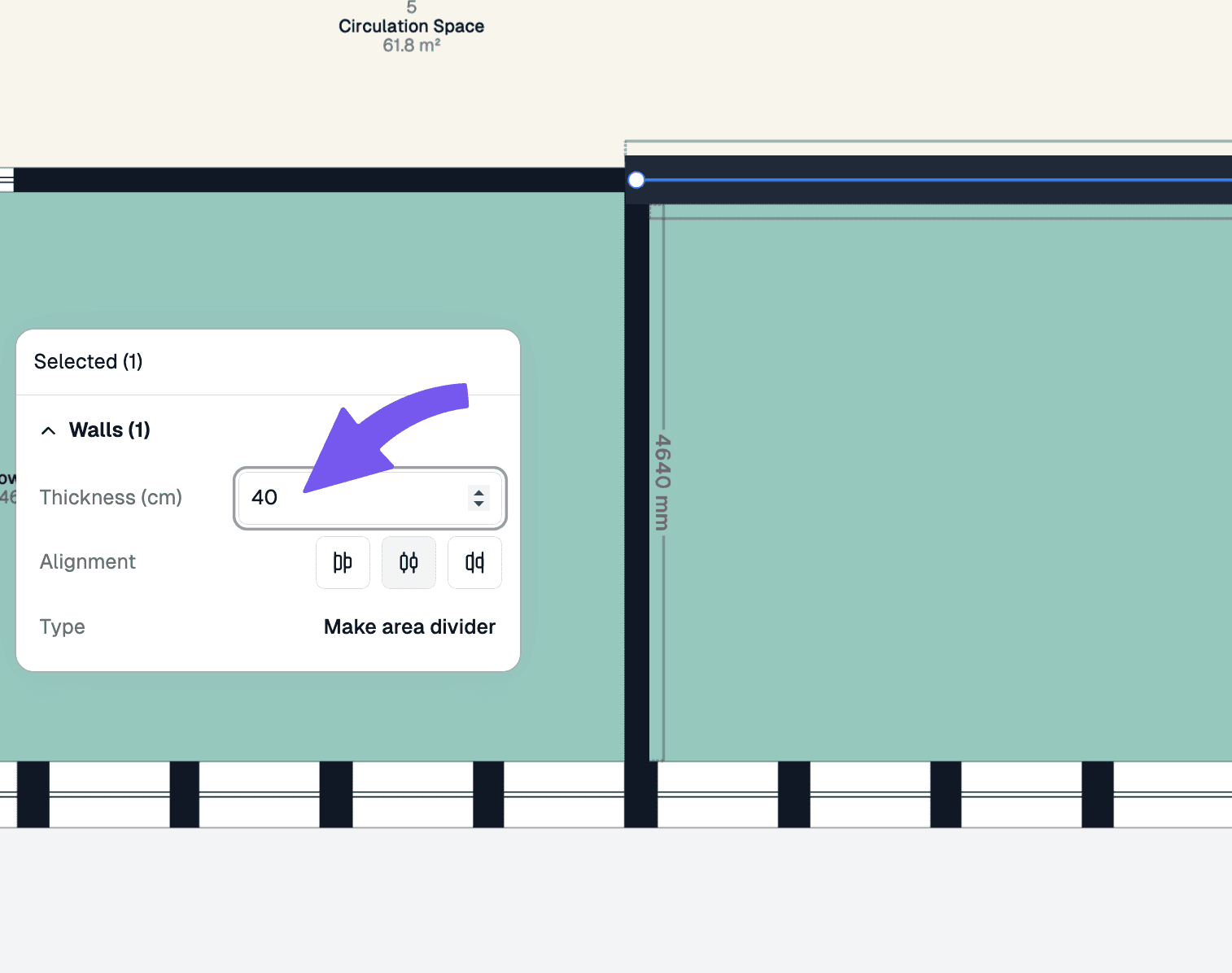 Configure the wall step